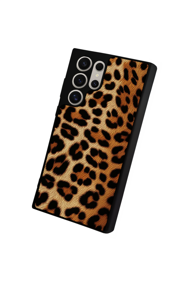 Samsung Galaxy S22 Ultra Uyumlu Leopar Tasarımlı Glossy Premium Kılıf