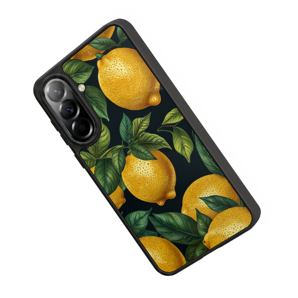 Samsung Galaxy A57 Uyumlu Limon Tasarımlı Glossy Premium Kılıf