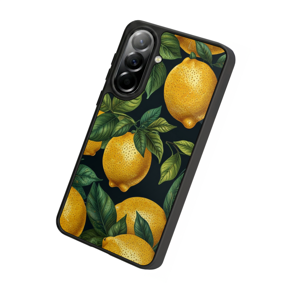 Samsung Galaxy A57 Uyumlu Limon Tasarımlı Glossy Premium Kılıf