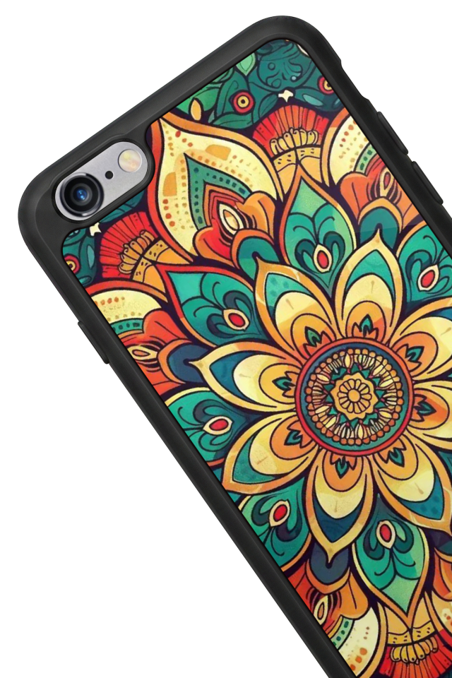iPhone 6s Plus Uyumlu Mandala Tasarımlı Glossy Premium Kılıf