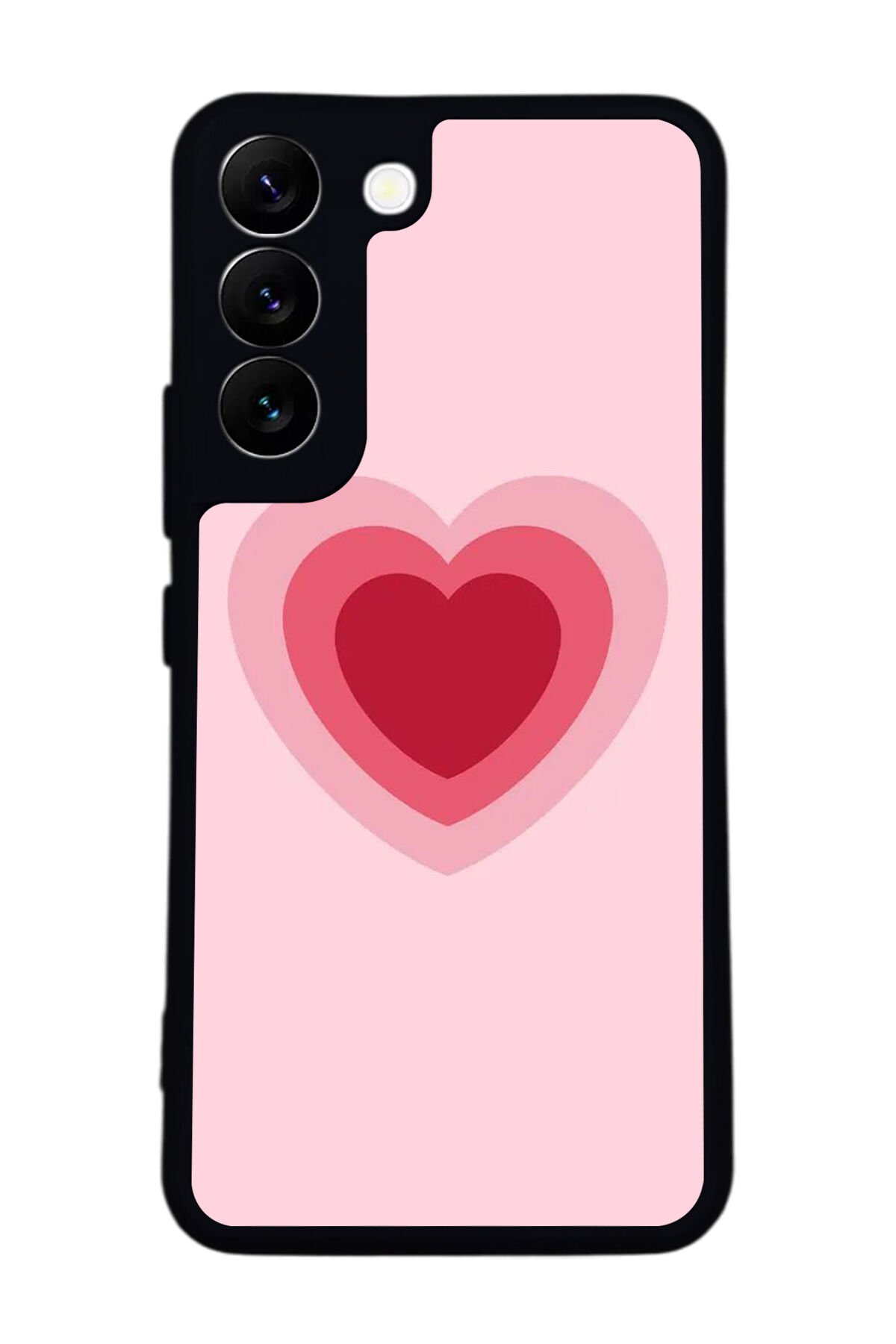 Samsung Galaxy S22 Uyumlu Kalp Love Tasarımlı Glossy Premium Kılıf