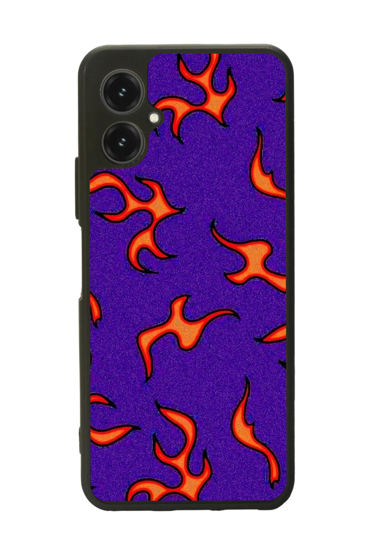 Omix X5 Uyumlu Retro Flame Patterns Tasarımlı Glossy Premium Kılıf