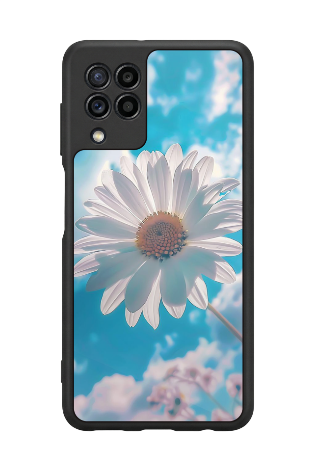 Samsung Galaxy M32 Uyumlu Cicek Tasarımlı Glossy Premium Kılıf