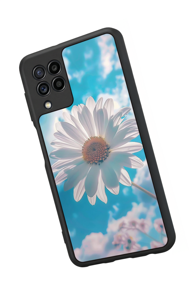 Samsung Galaxy M32 Uyumlu Cicek Tasarımlı Glossy Premium Kılıf