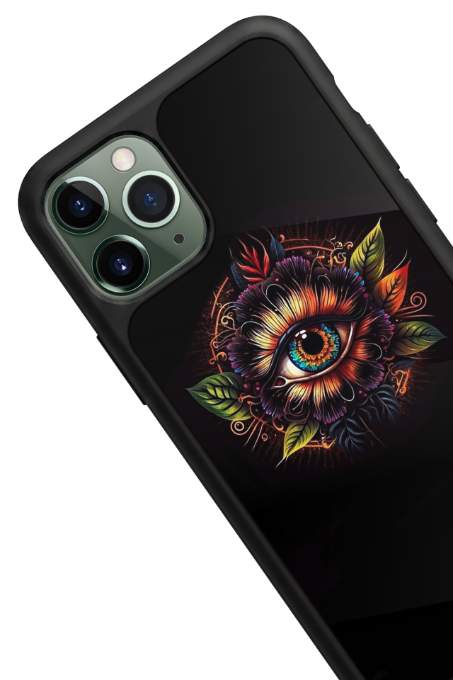 iPhone 11 Pro Max Uyumlu Göz Tasarımlı Glossy Premium Kılıf