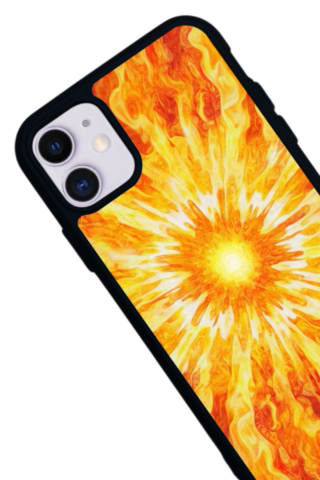 iPhone 11 Uyumlu Güneş Tasarımlı Glossy Premium Kılıf