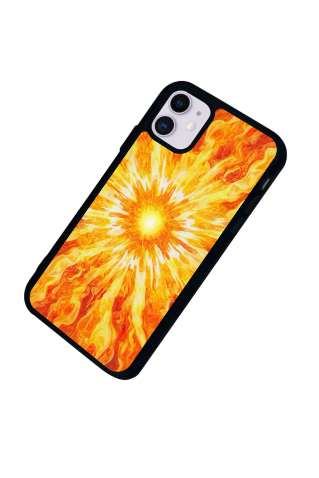 iPhone 11 Uyumlu Güneş Tasarımlı Glossy Premium Kılıf