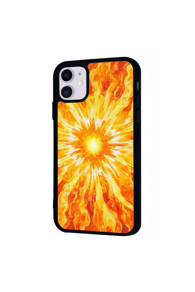 iPhone 11 Uyumlu Güneş Tasarımlı Glossy Premium Kılıf