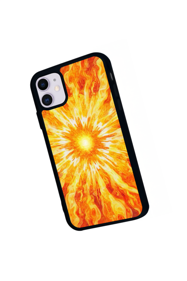 iPhone 11 Uyumlu Güneş Tasarımlı Glossy Premium Kılıf