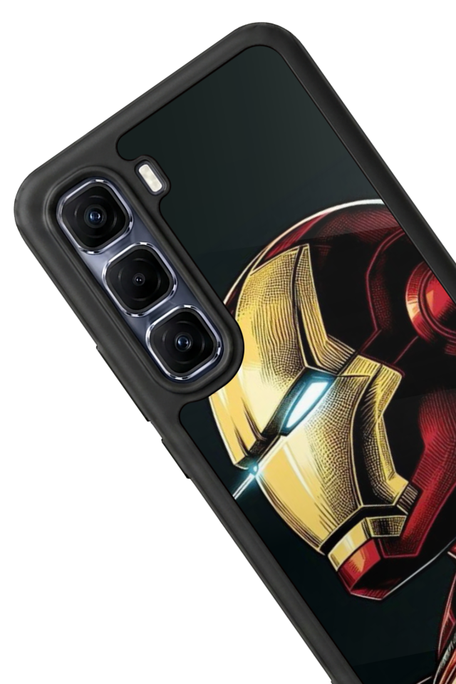 Infinix Hot 60 Pro Plus Uyumlu  Iron Man ( Demir Adam ) Tasarımlı Glossy Premium Kılıf