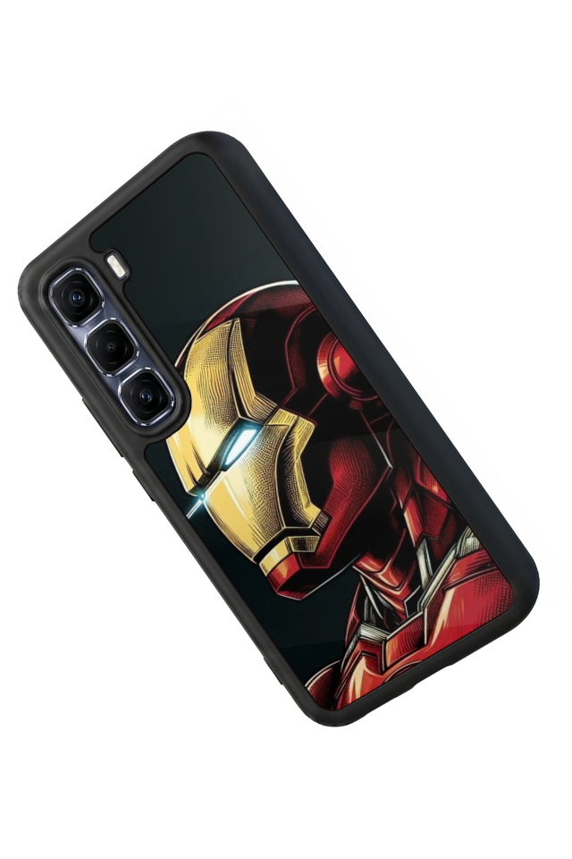 Infinix Hot 60 Pro Plus Uyumlu  Iron Man ( Demir Adam ) Tasarımlı Glossy Premium Kılıf