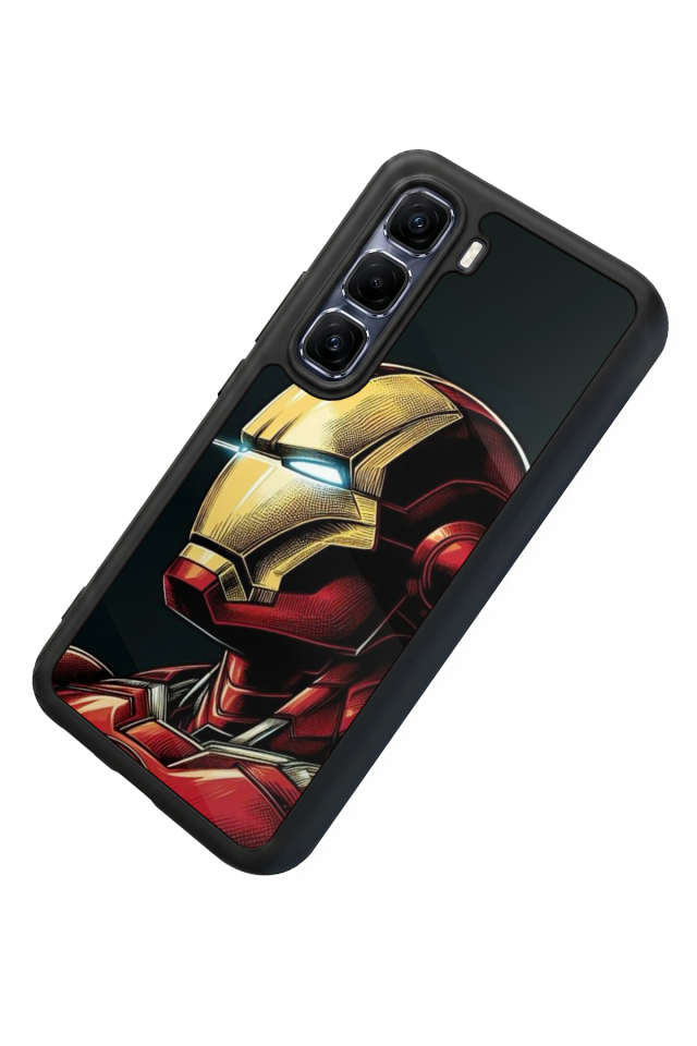 Infinix Hot 60 Pro Plus Uyumlu  Iron Man ( Demir Adam ) Tasarımlı Glossy Premium Kılıf