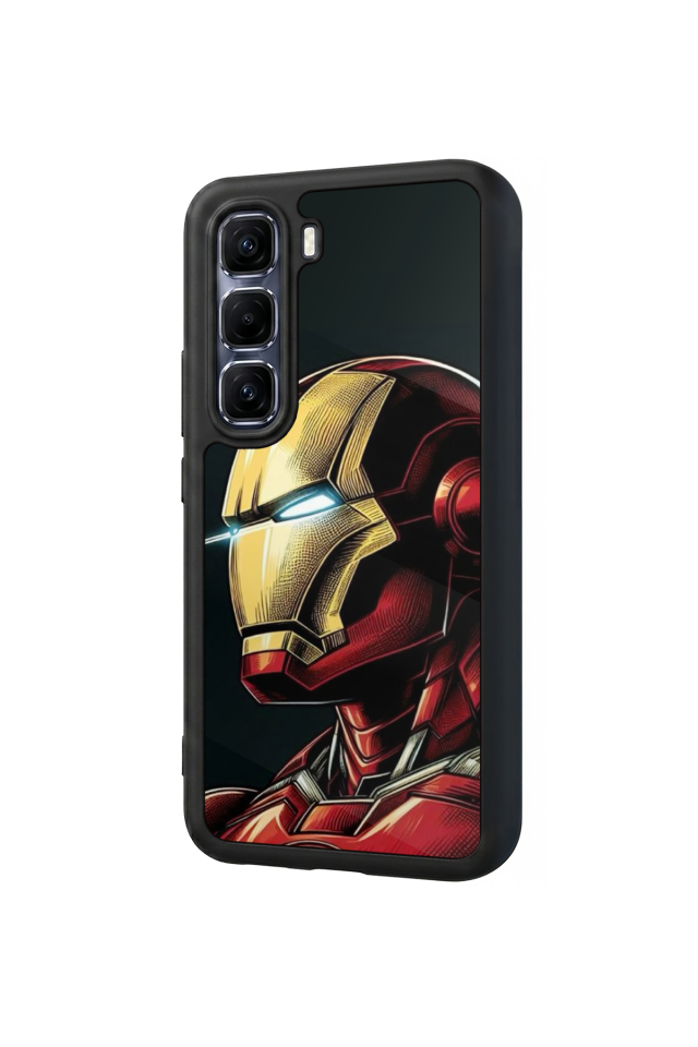 Infinix Hot 60 Pro Plus Uyumlu  Iron Man ( Demir Adam ) Tasarımlı Glossy Premium Kılıf