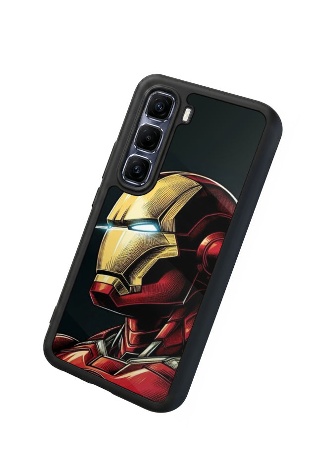 Infinix Hot 60 Pro Plus Uyumlu  Iron Man ( Demir Adam ) Tasarımlı Glossy Premium Kılıf