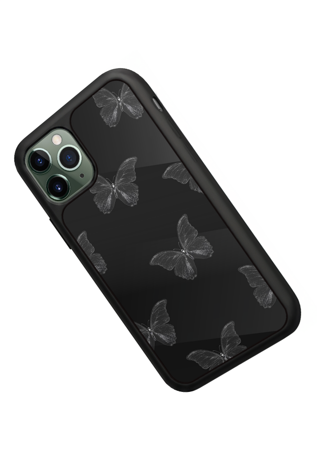 iPhone 11 Pro Uyumlu Kelebek Tasarımlı Glossy Premium Kılıf