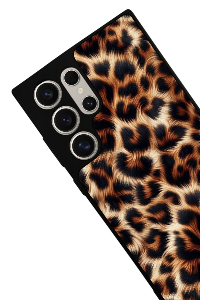 Samsung Galaxy S22 Ultra Uyumlu Leopar Tasarımlı Glossy Premium Kılıf