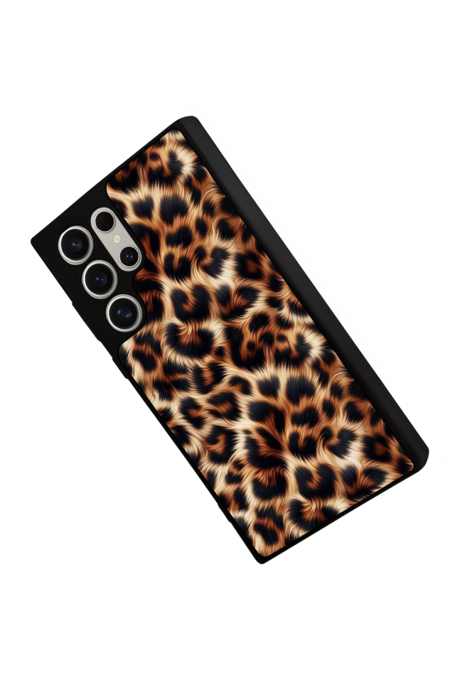 Samsung Galaxy S22 Ultra Uyumlu Leopar Tasarımlı Glossy Premium Kılıf
