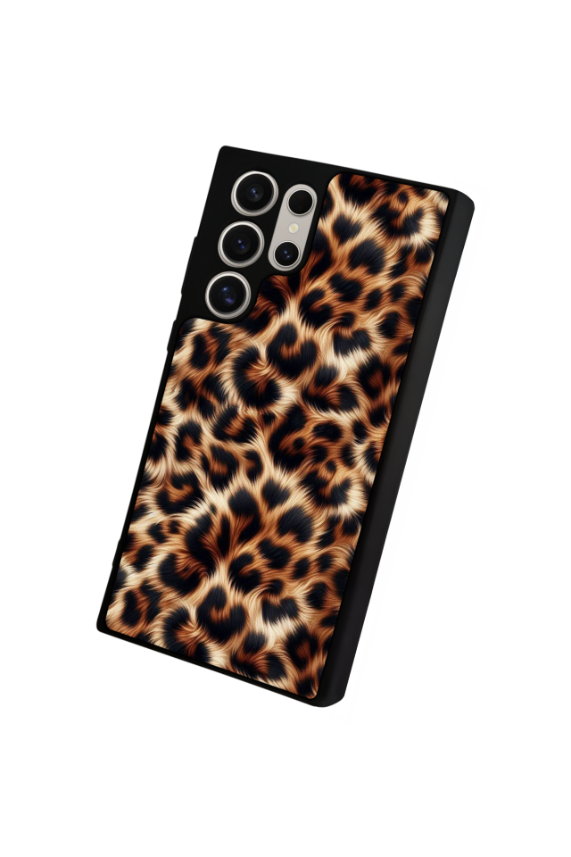 Samsung Galaxy S22 Ultra Uyumlu Leopar Tasarımlı Glossy Premium Kılıf