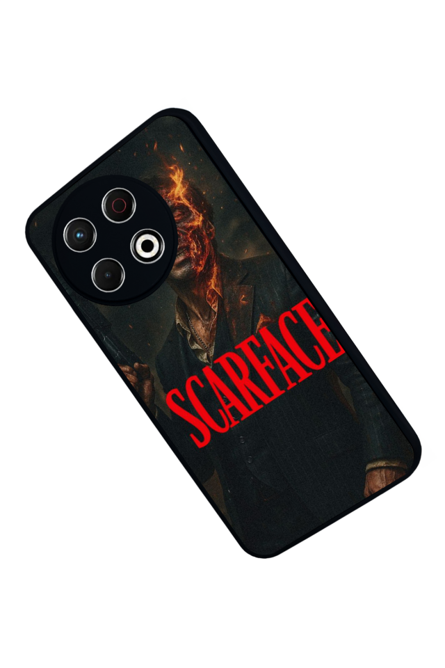 Tecno Spark 30 Pro Uyumlu Scarface Tasarımlı Glossy Premium Kılıf