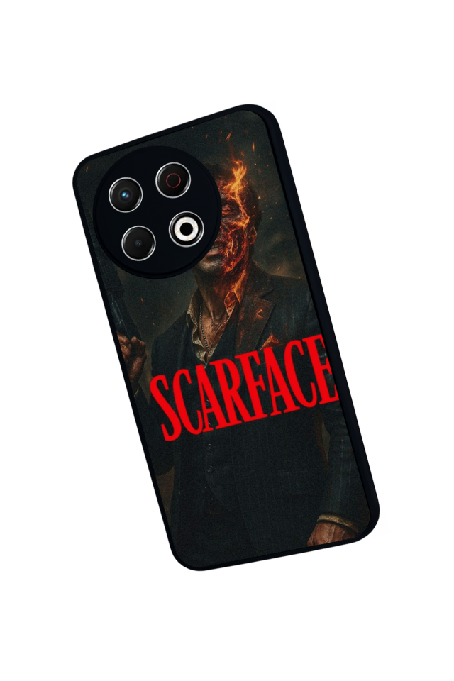 Tecno Spark 30 Pro Uyumlu Scarface Tasarımlı Glossy Premium Kılıf