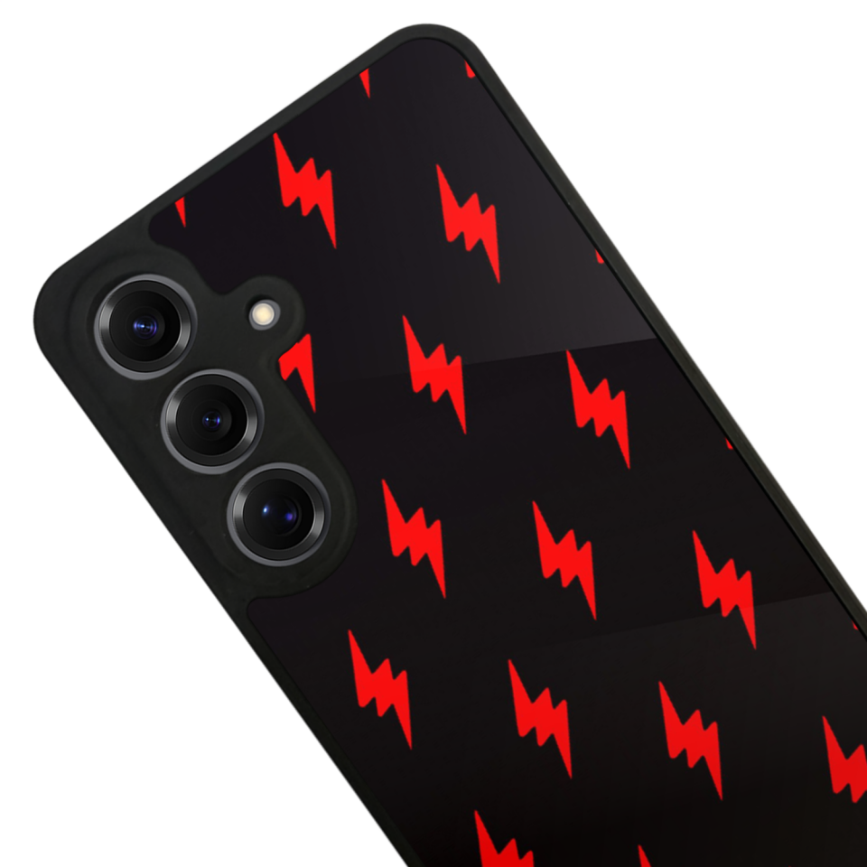 Samsung Galaxy S25 Uyumlu Simsek Tasarımlı Glossy Premium Kılıf