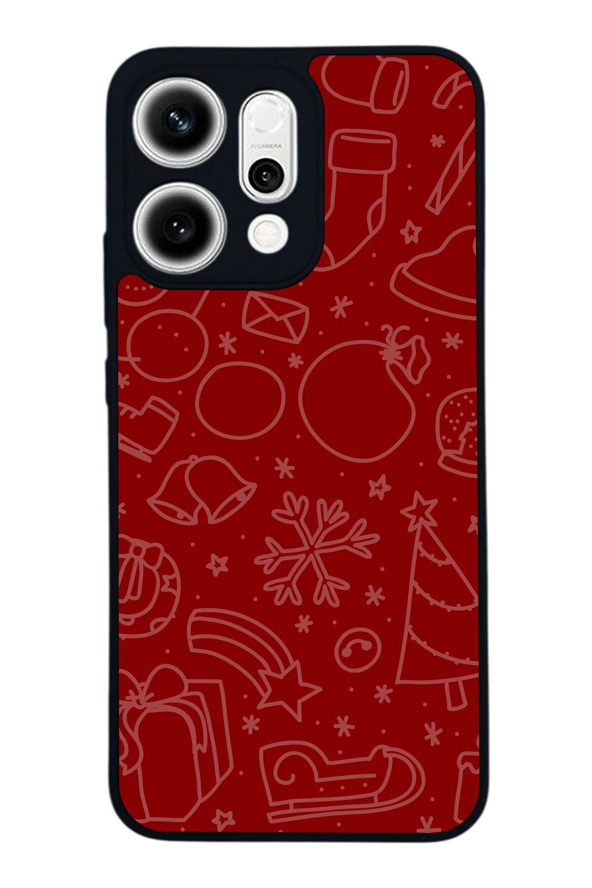 Oppo Reno 14 Uyumlu Yilbasi Christmas Tasarımlı Glossy Premium Kılıf