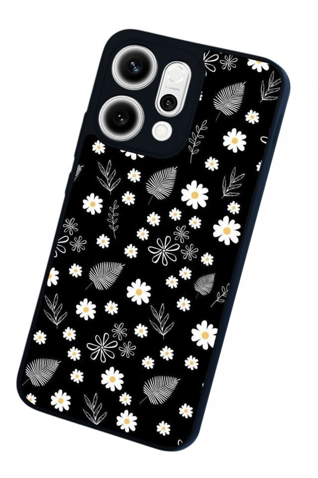 Oppo Reno 14 Uyumlu Floral Tasarımlı Glossy Premium Kılıf