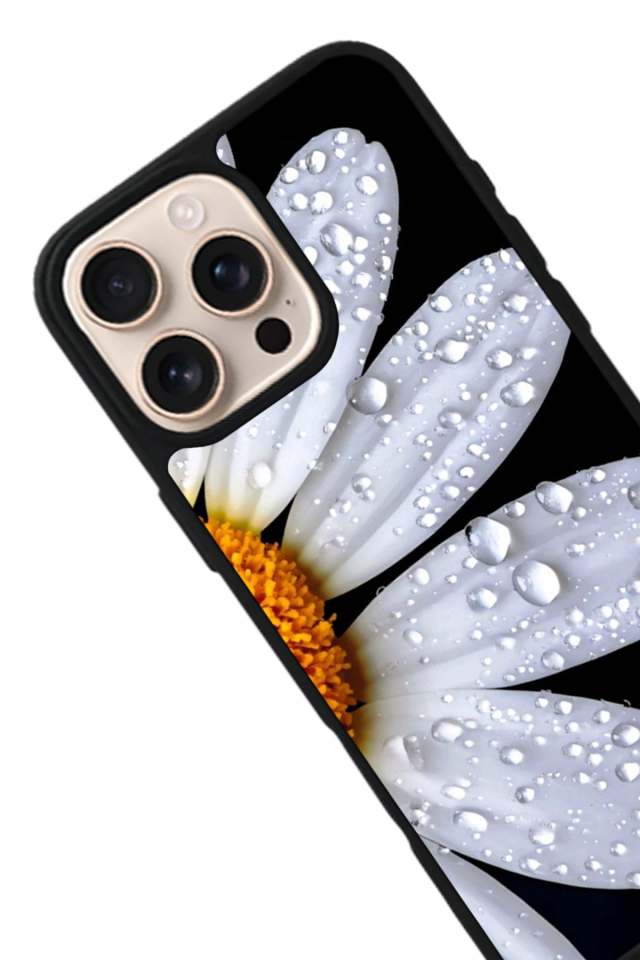 iPhone 15 Pro Max Uyumlu Cicek Tasarımlı Glossy Premium Kılıf