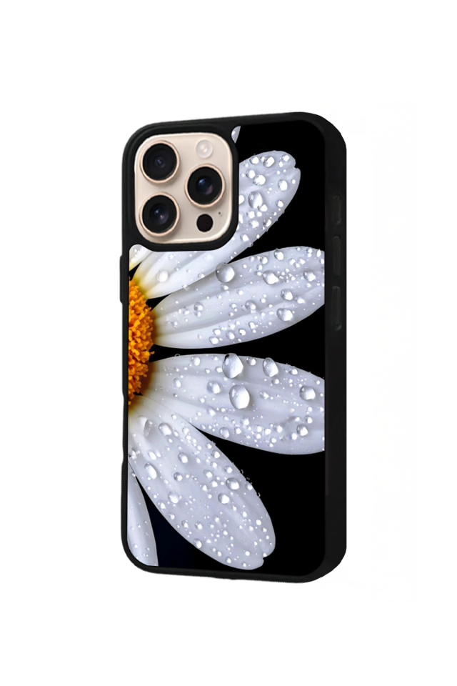 iPhone 15 Pro Max Uyumlu Cicek Tasarımlı Glossy Premium Kılıf