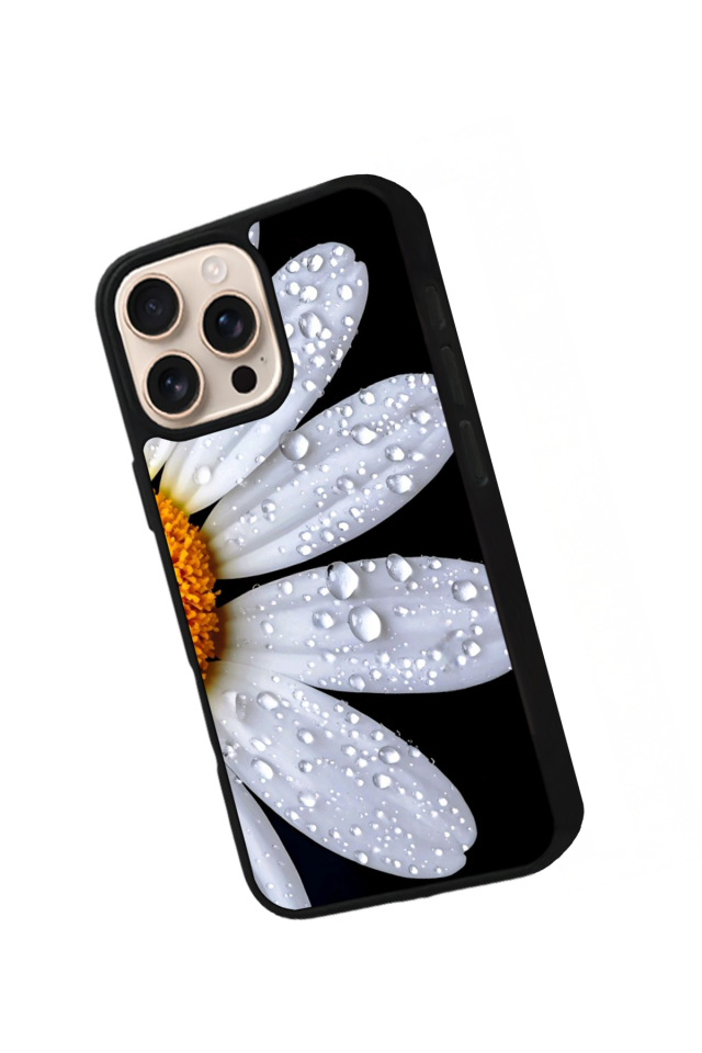iPhone 15 Pro Max Uyumlu Cicek Tasarımlı Glossy Premium Kılıf