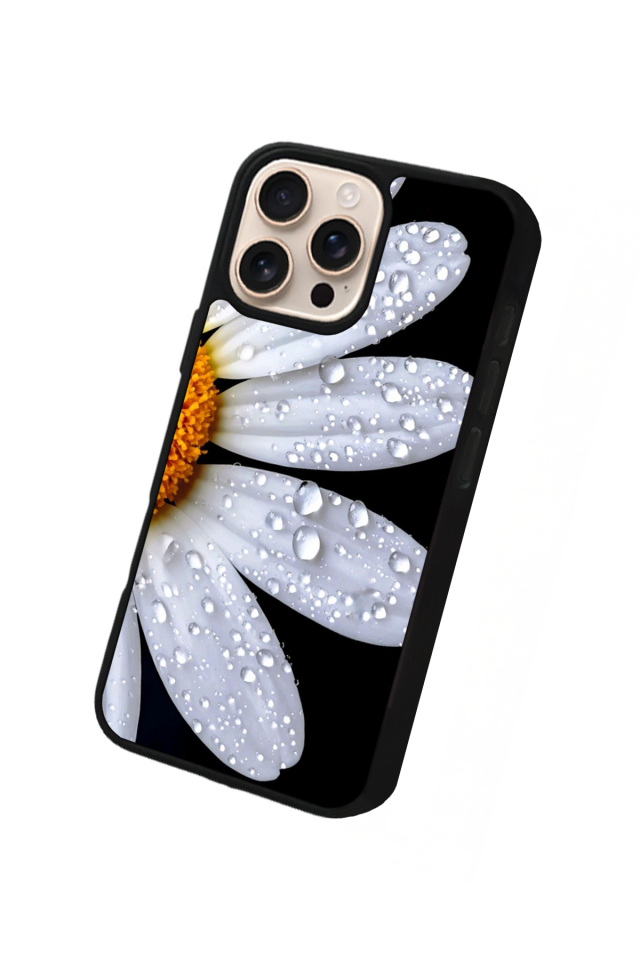 iPhone 15 Pro Max Uyumlu Cicek Tasarımlı Glossy Premium Kılıf