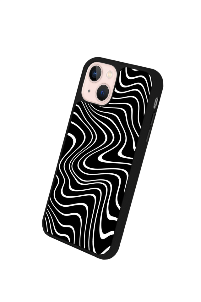 iPhone 15 Plus Uyumlu Çizgi Sanatı Tasarımlı Glossy Premium Kılıf