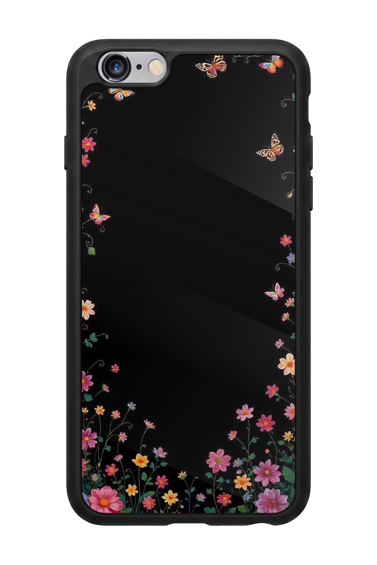 iPhone 6 Plus Uyumlu Floral Tasarımlı Glossy Premium Kılıf