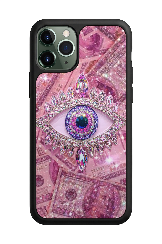iPhone 11 Pro Max Uyumlu Göz Tasarımlı Glossy Premium Kılıf