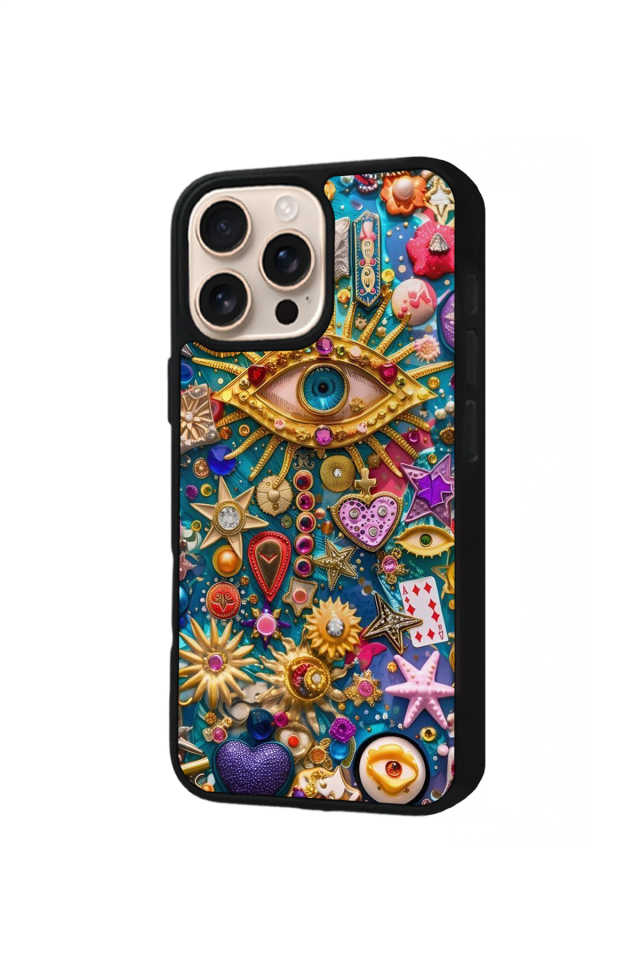 iPhone 14 Pro Uyumlu Göz Tasarımlı Glossy Premium Kılıf