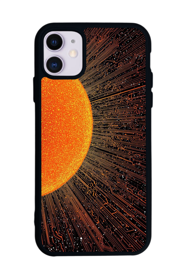 iPhone 11 Uyumlu Güneş Tasarımlı Glossy Premium Kılıf
