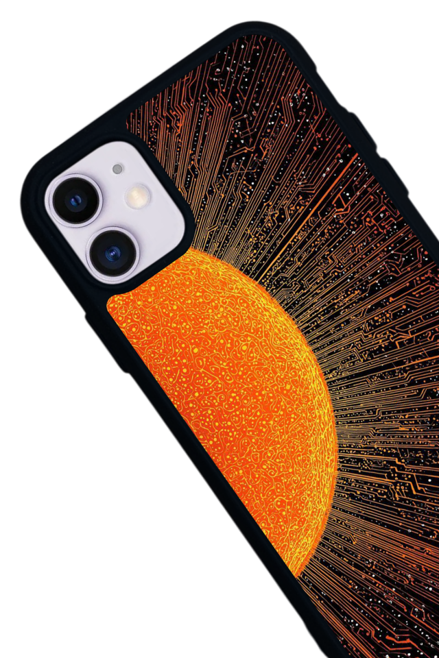 iPhone 11 Uyumlu Güneş Tasarımlı Glossy Premium Kılıf