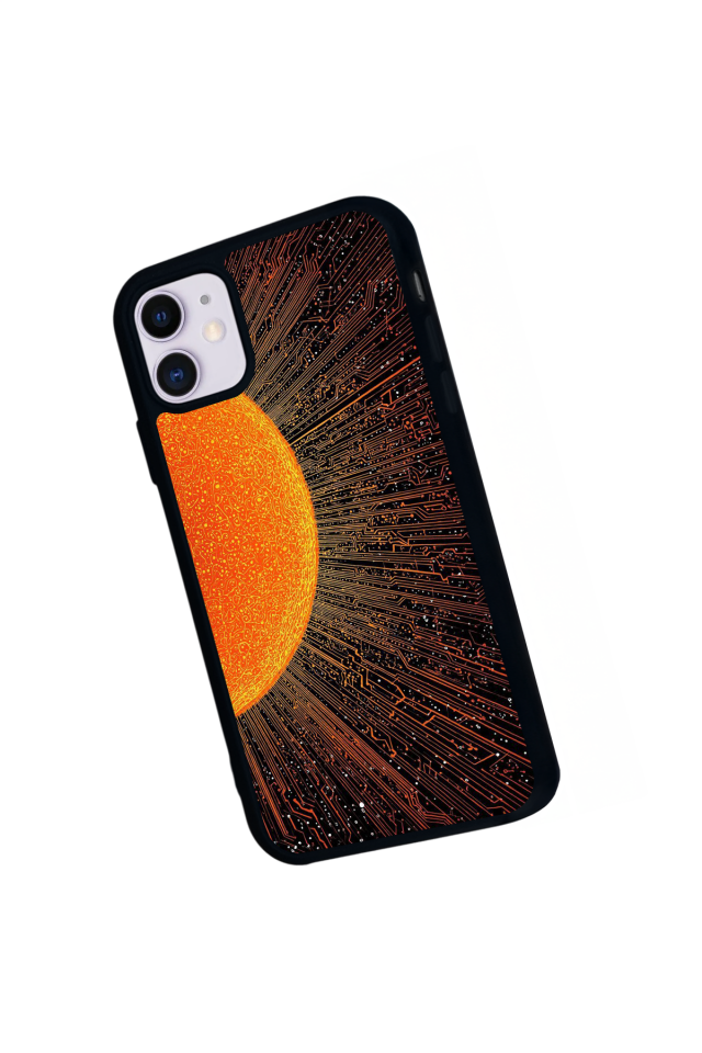 iPhone 11 Uyumlu Güneş Tasarımlı Glossy Premium Kılıf