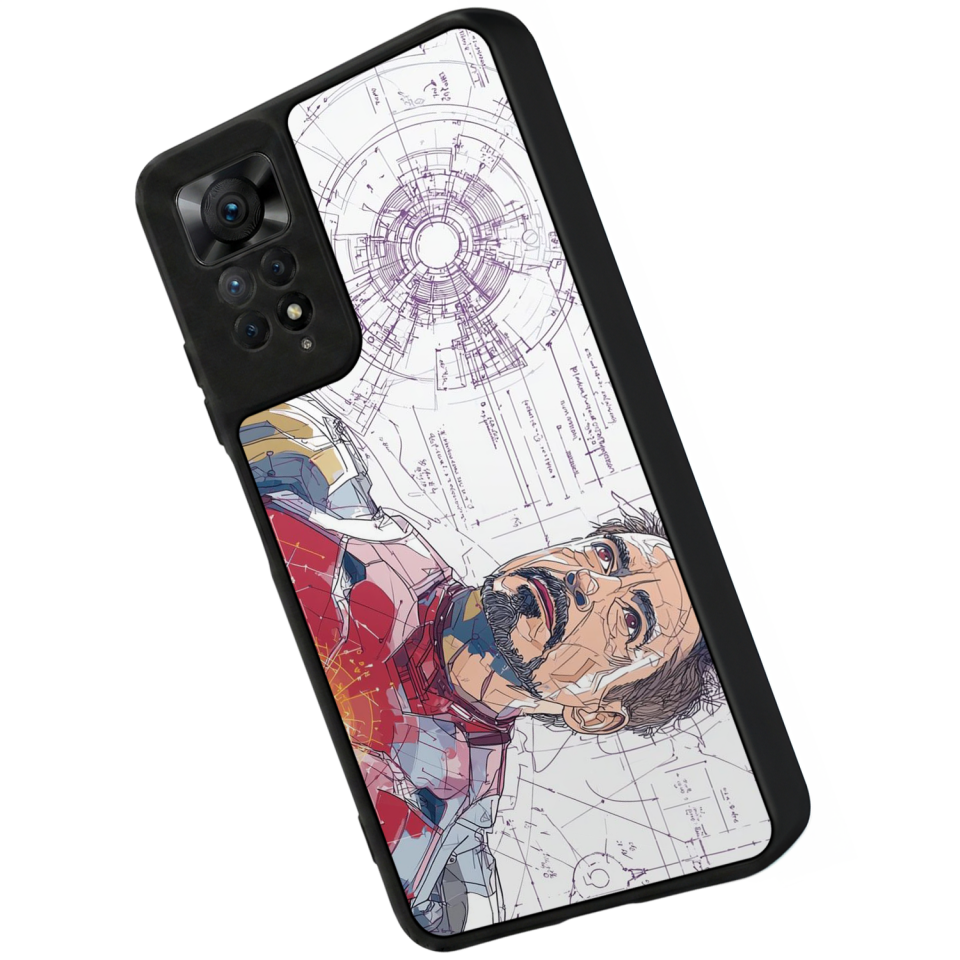 Xiaomi Redmi Note 11 Pro Uyumlu Iron Man ( Demir Adam ) Tasarımlı Glossy Premium Kılıf