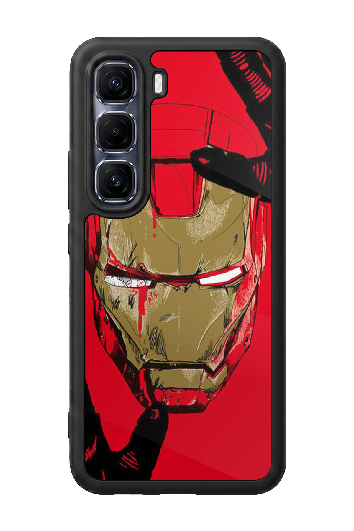 Infinix Hot 60 Pro Plus Uyumlu  Iron Man ( Demir Adam ) Tasarımlı Glossy Premium Kılıf