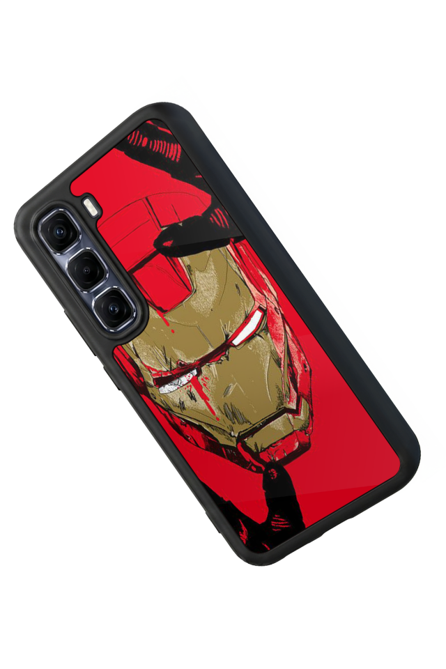 Infinix Hot 60 Pro Plus Uyumlu  Iron Man ( Demir Adam ) Tasarımlı Glossy Premium Kılıf
