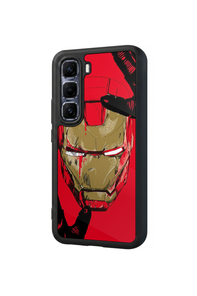 Infinix Hot 60 Pro Plus Uyumlu  Iron Man ( Demir Adam ) Tasarımlı Glossy Premium Kılıf