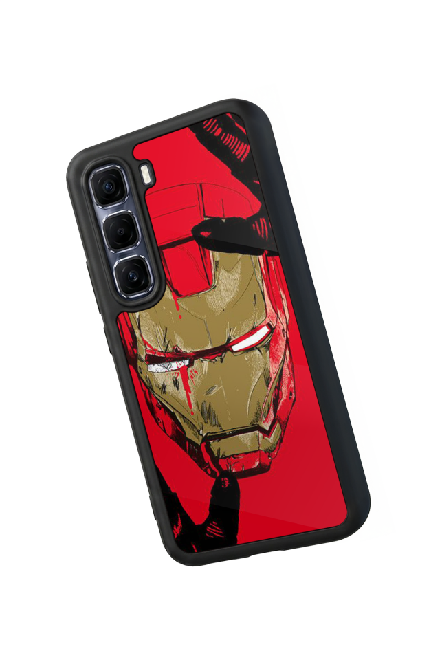 Infinix Hot 60 Pro Plus Uyumlu  Iron Man ( Demir Adam ) Tasarımlı Glossy Premium Kılıf
