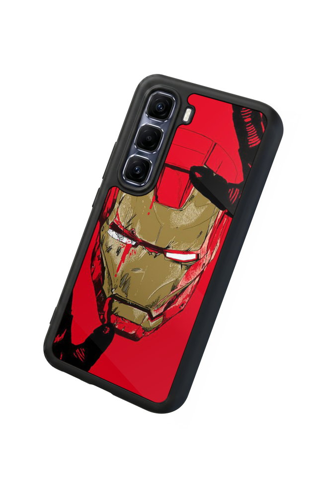 Infinix Hot 60 Pro Plus Uyumlu  Iron Man ( Demir Adam ) Tasarımlı Glossy Premium Kılıf