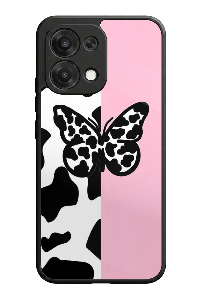 Oppo A6 Pro Uyumlu Kelebek Tasarımlı Glossy Premium Kılıf