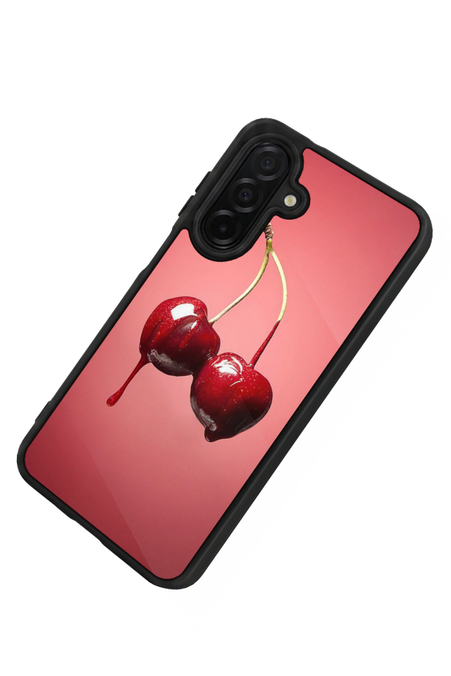 Samsung Galaxy A36 Uyumlu Kiraz Tasarımlı Glossy Premium Kılıf