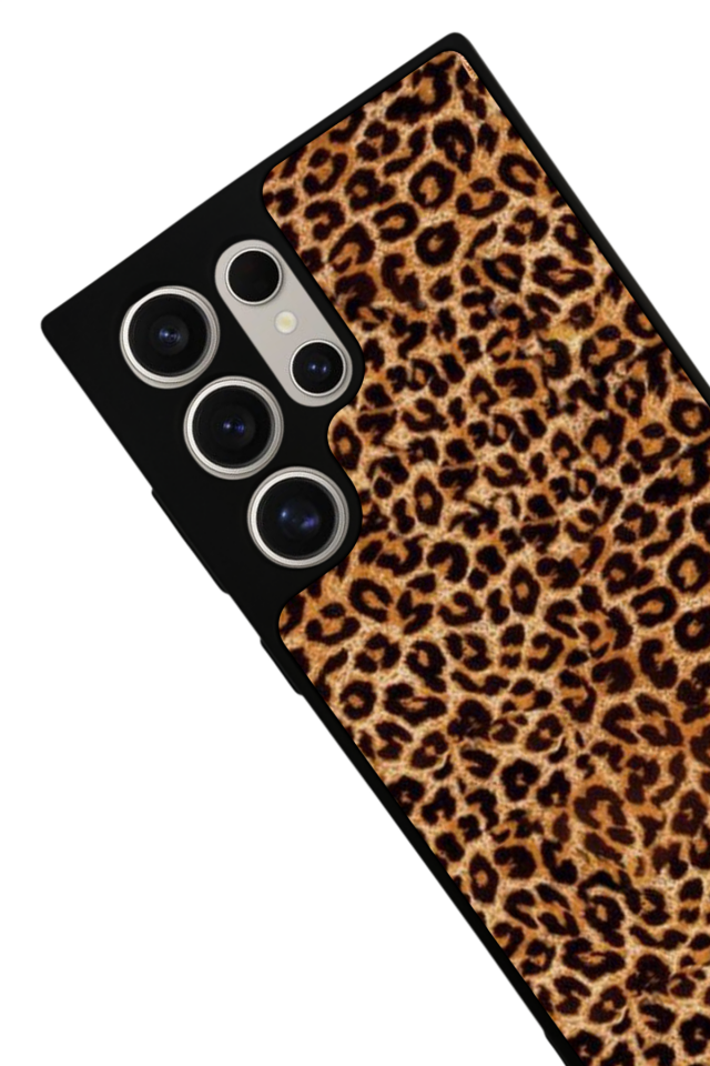 Samsung Galaxy S22 Ultra Uyumlu Leopar Tasarımlı Glossy Premium Kılıf