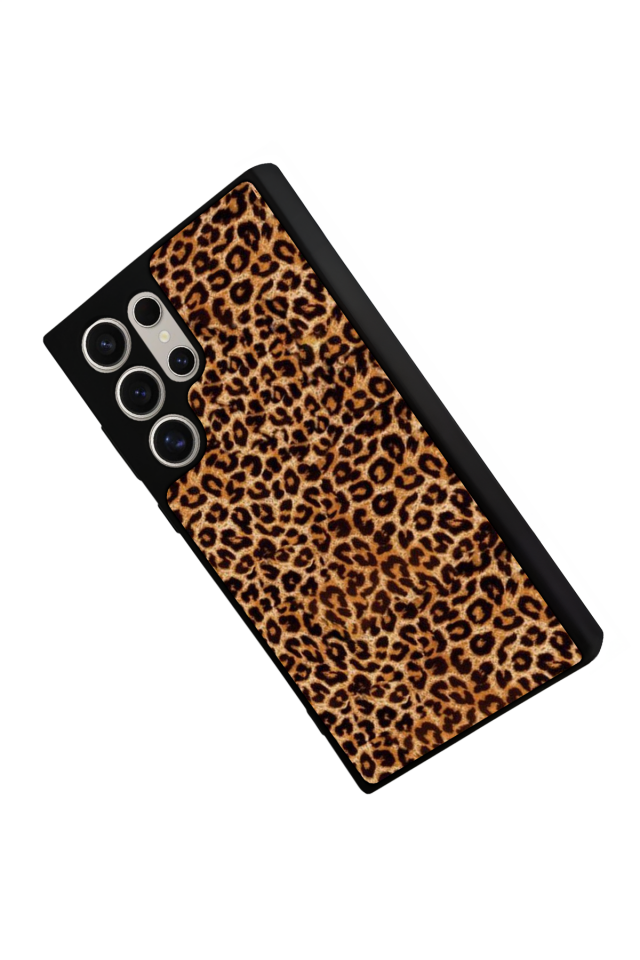 Samsung Galaxy S22 Ultra Uyumlu Leopar Tasarımlı Glossy Premium Kılıf