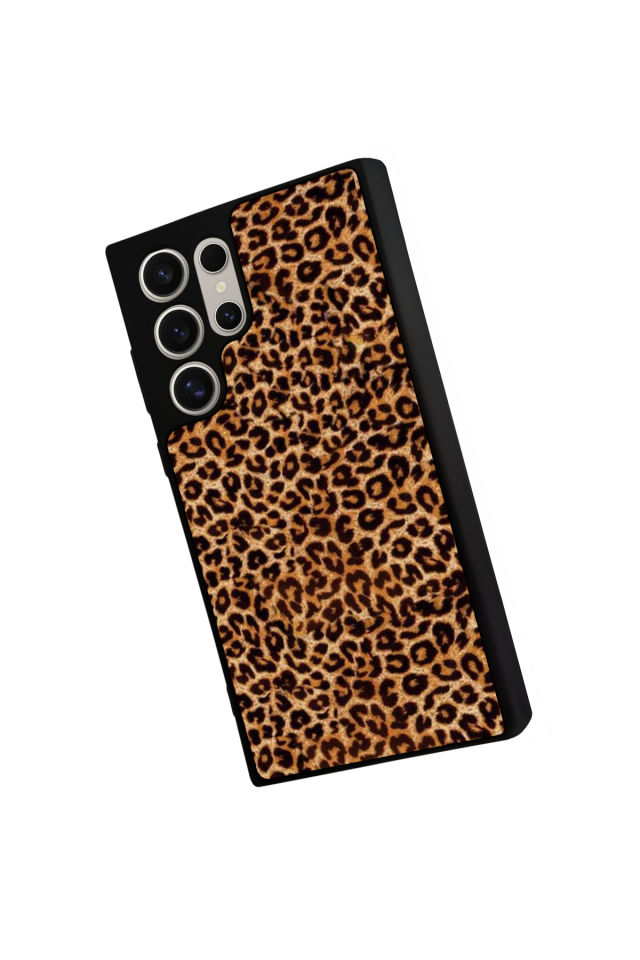 Samsung Galaxy S22 Ultra Uyumlu Leopar Tasarımlı Glossy Premium Kılıf