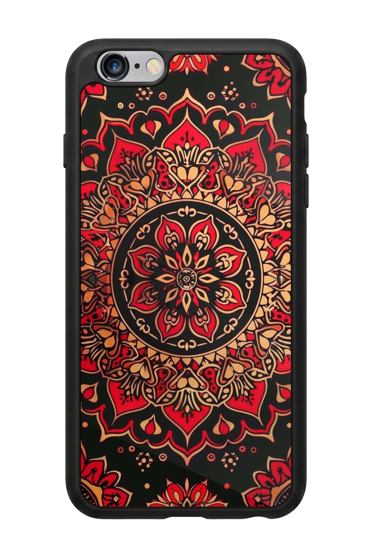 iPhone 6s Plus Uyumlu Mandala Tasarımlı Glossy Premium Kılıf